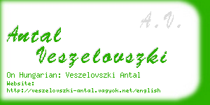 antal veszelovszki business card